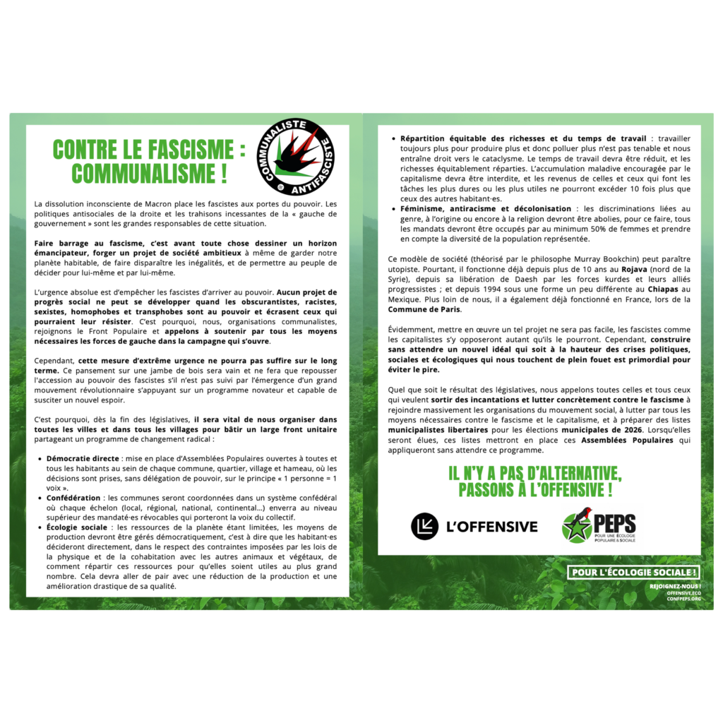 tract communaliste - l'offensive