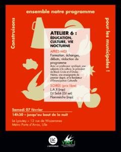 Affiche de l'atelier